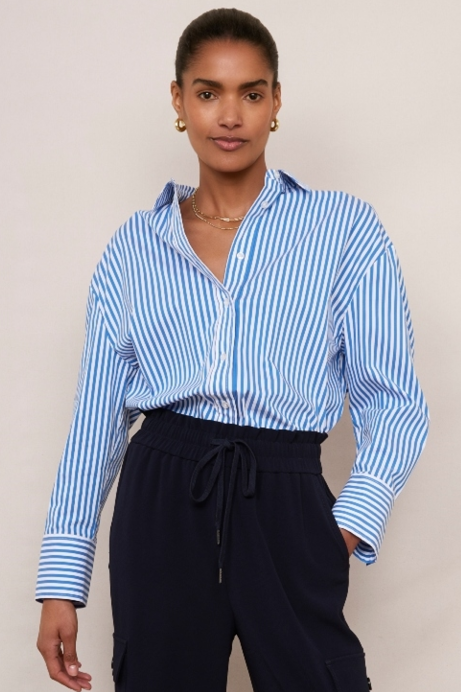 Thomasina Shirt - Blue Stripe