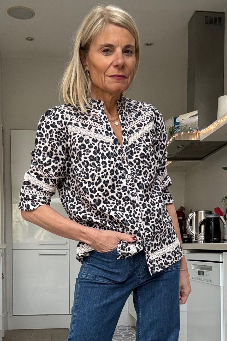 Harper Blouse - Leopard