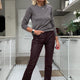 Audrey Coated Jean - Plum