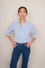 Frankie Blouse - Blue/Ivory Stripe