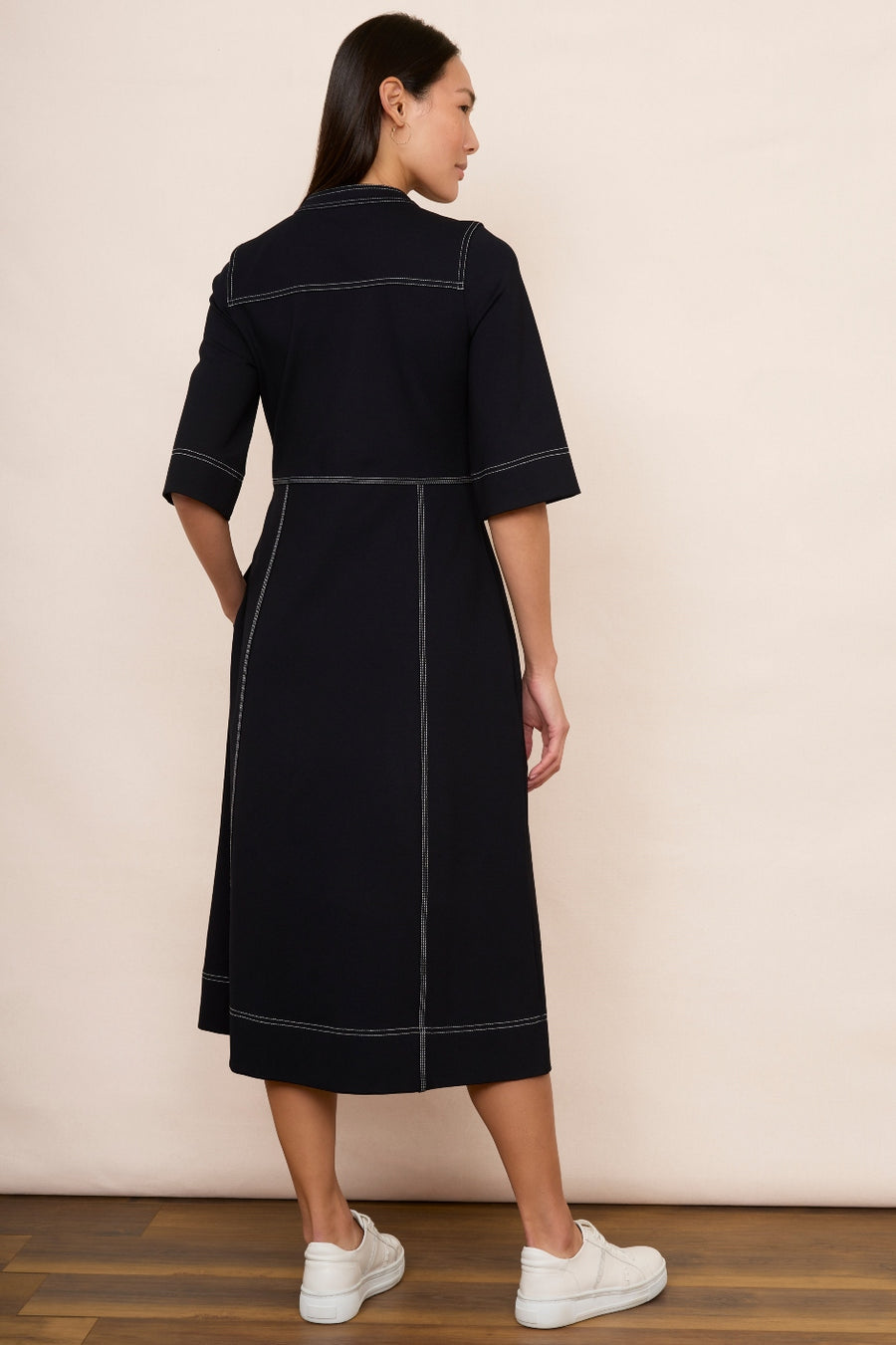 Freya Ponte Dress - Midnight