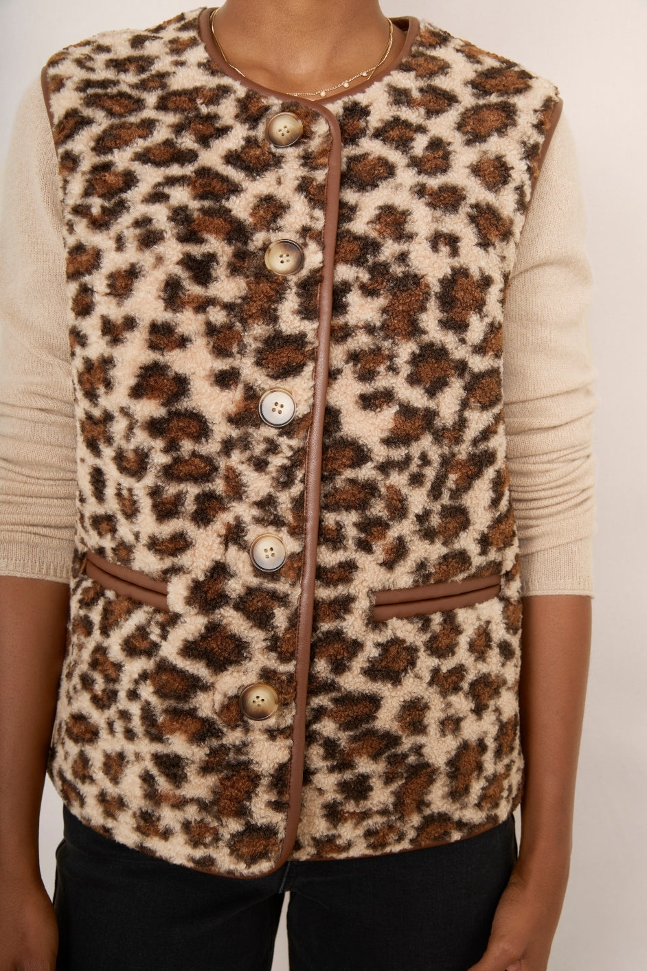 Ginny Borg Gilet - Leopard – WYSE London