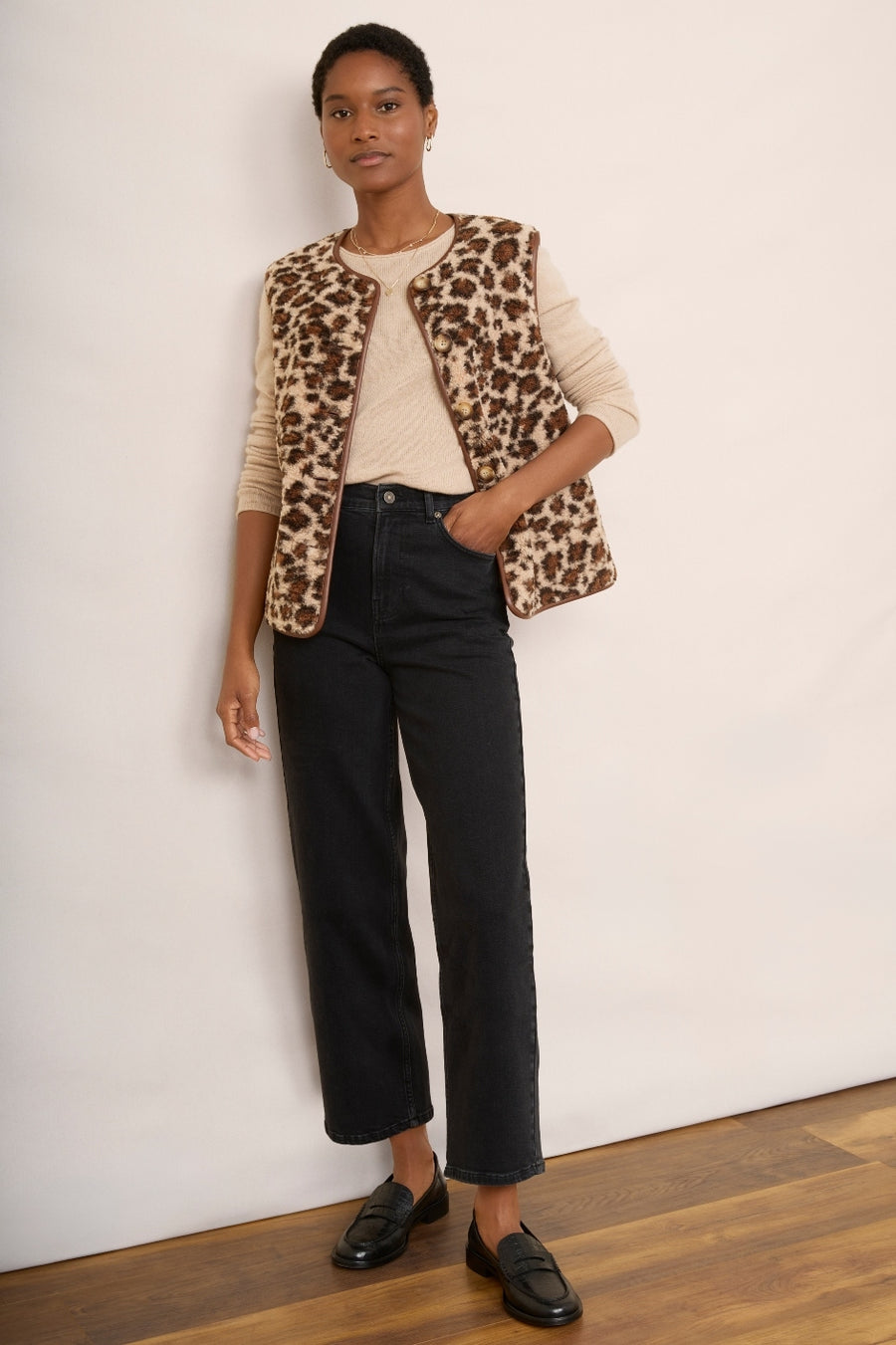 Ginny Borg Gilet - Leopard