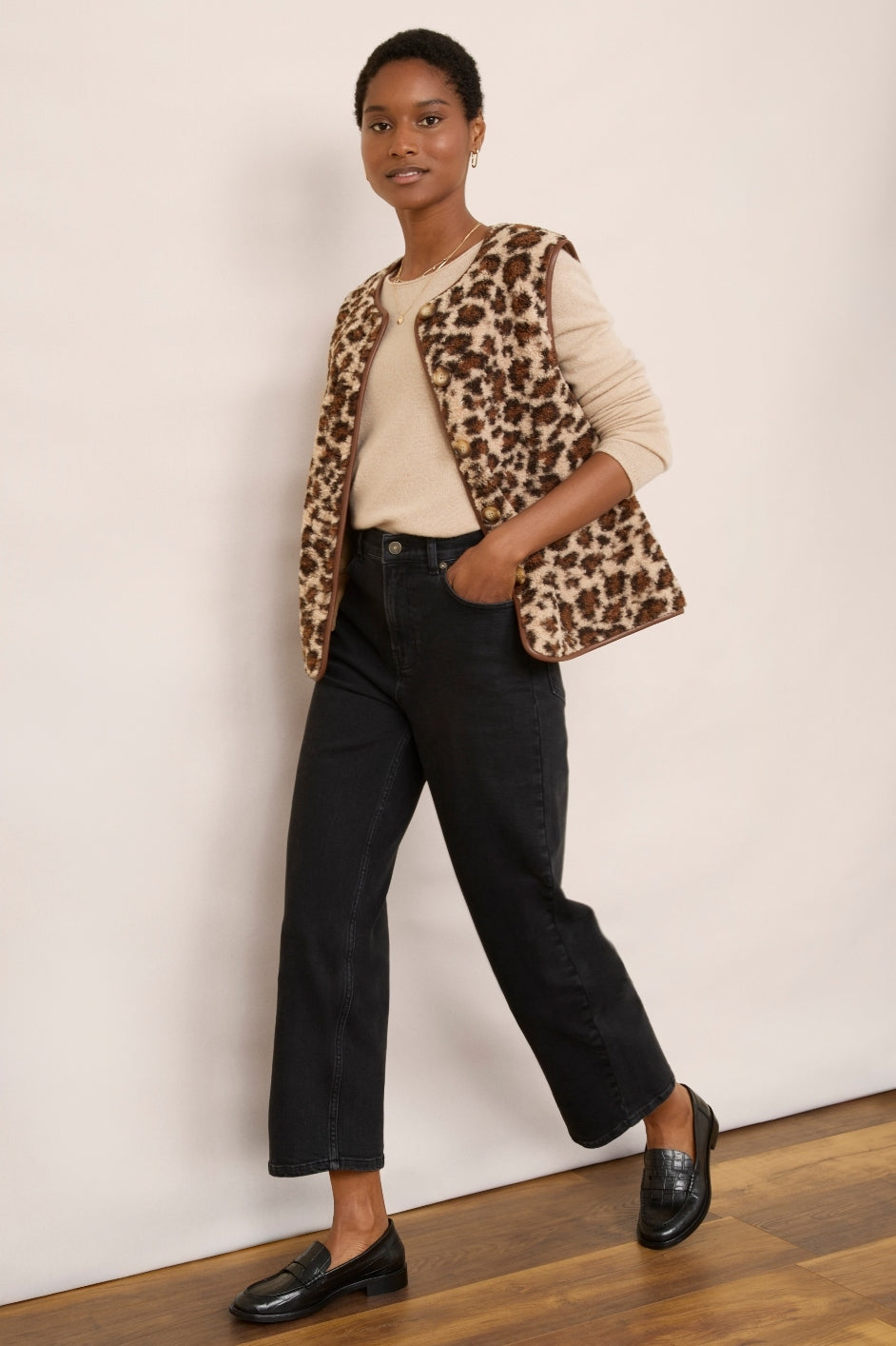 Ginny Borg Gilet - Leopard