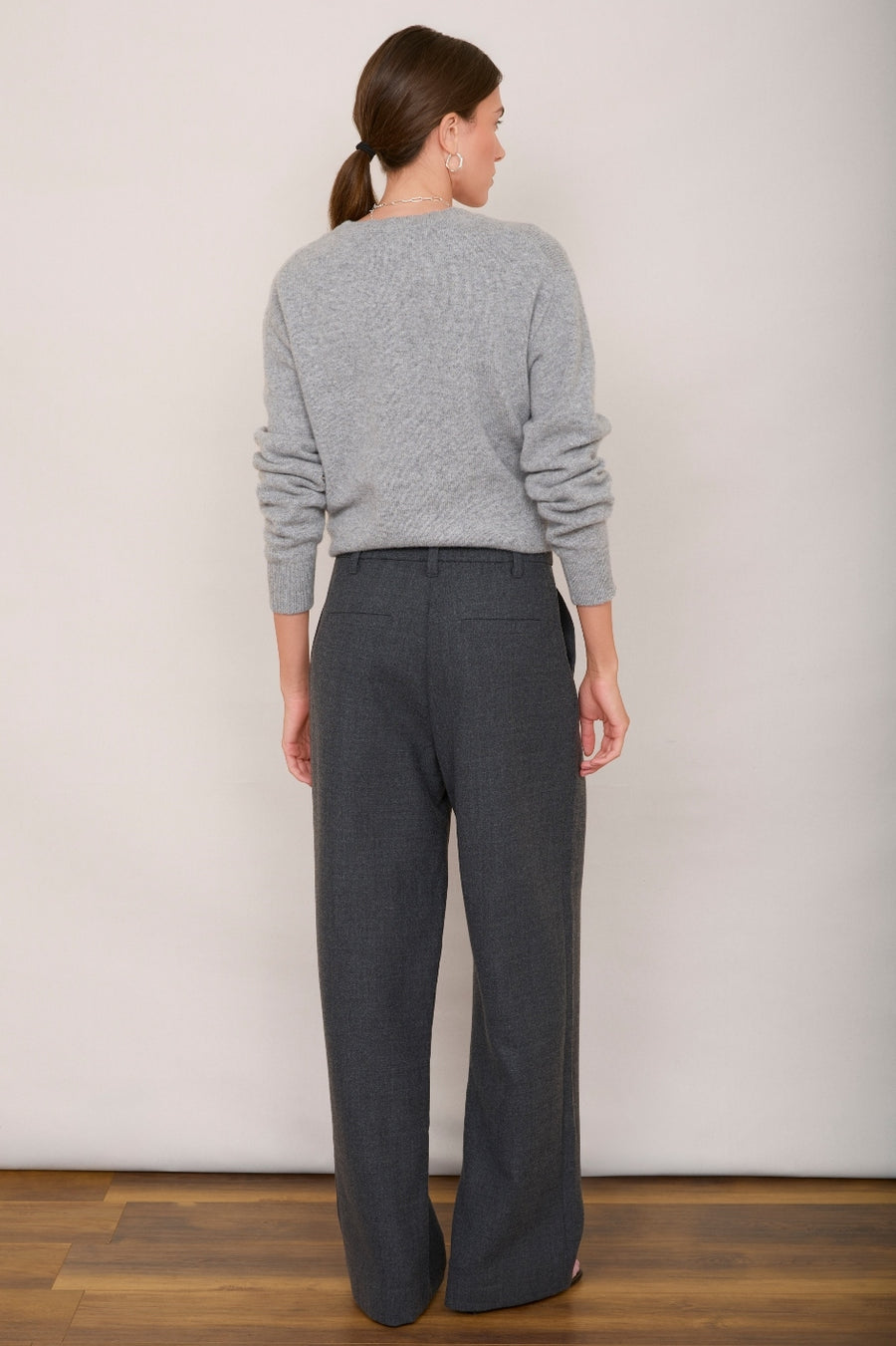 DB X Wyse Pleat Front Trouser - Charcoal