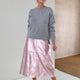 Lateisha Faux Leather Skirt - Pink Metallic