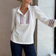 Lotta Ric Rac Henley - Ivory Multi