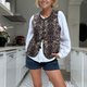 Andy Quilted Gilet - Leopard