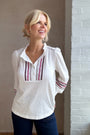 Lotta Ric Rac Henley - Ivory Multi