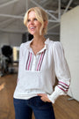 Lotta Ric Rac Henley - Ivory Multi