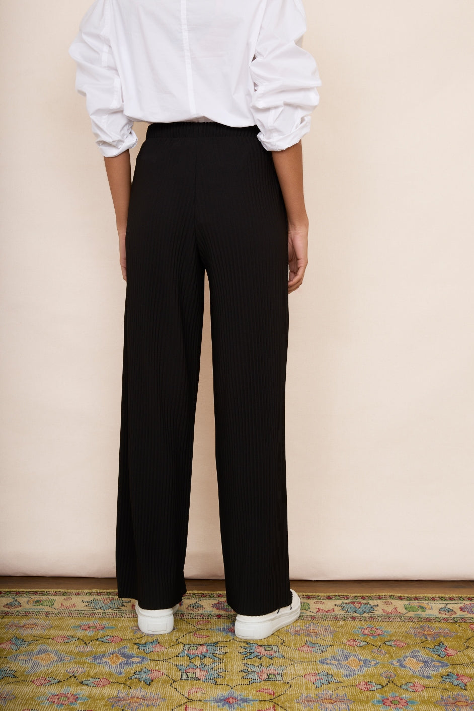 Ingrid Plisse Trouser - Black