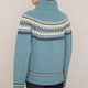 Iris Fairisle Roll Neck Jumper - Denim Blue