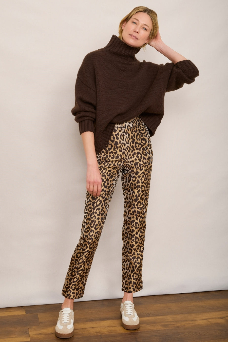 Jacinda Jacquard Trouser - Leopard