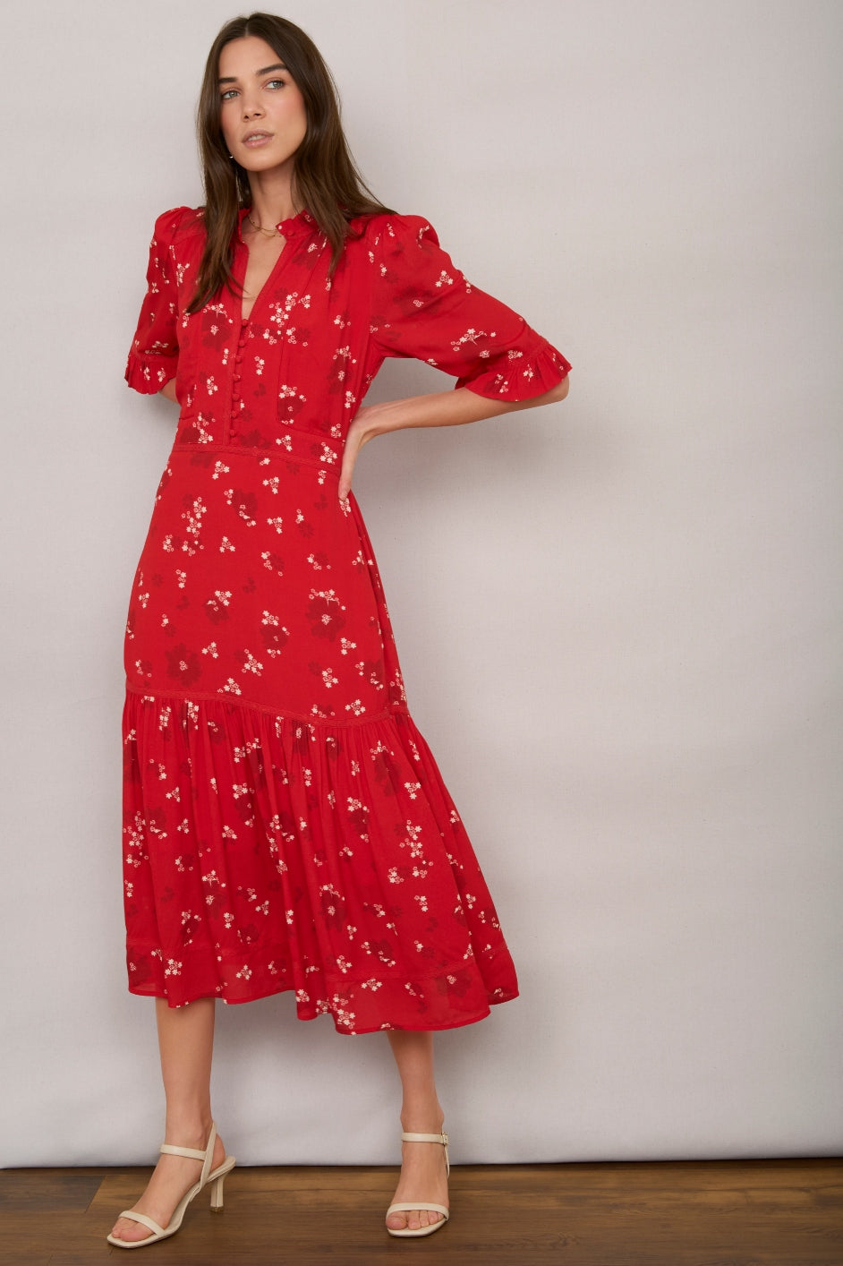 Jodi Dress - Red Floral