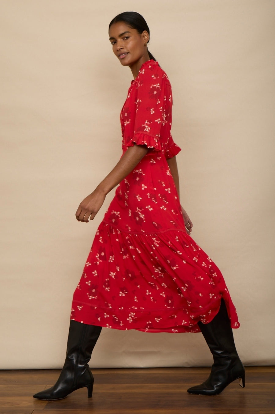 Jodi Dress - Red Floral