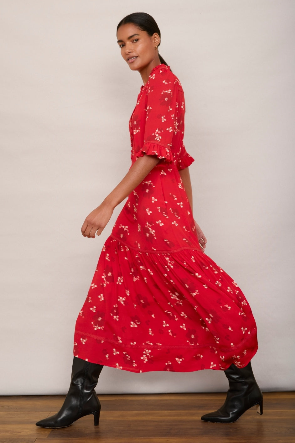 Jodi Dress - Red Floral