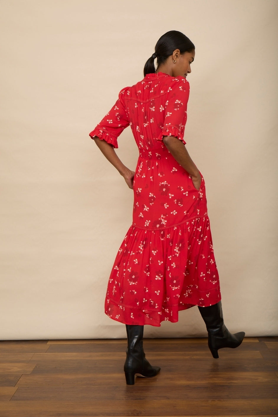 Jodi Dress - Red Floral