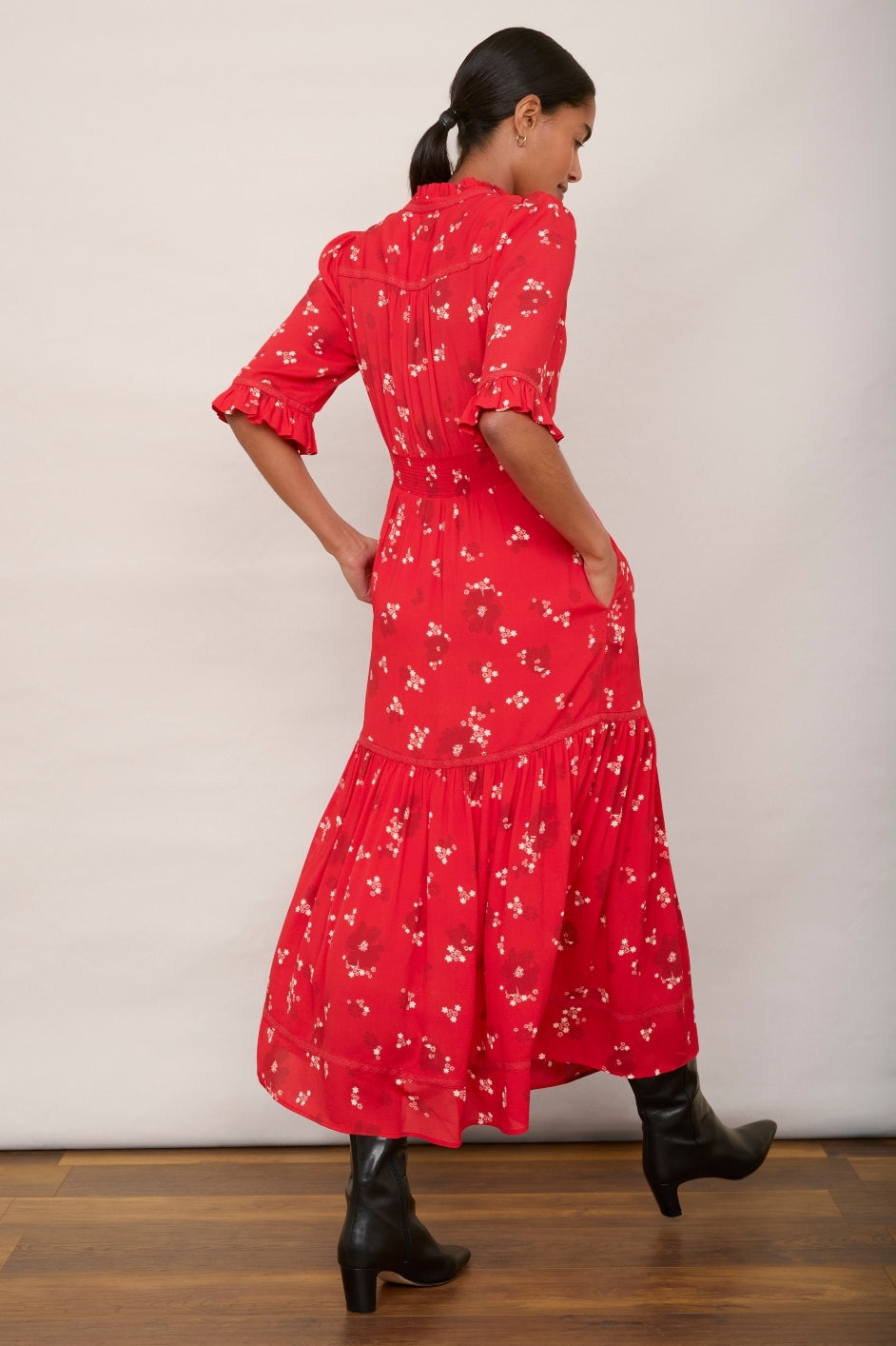 Jodi Dress - Red Floral