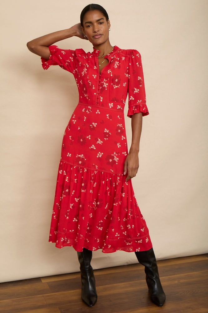 Jodi Dress - Red Floral