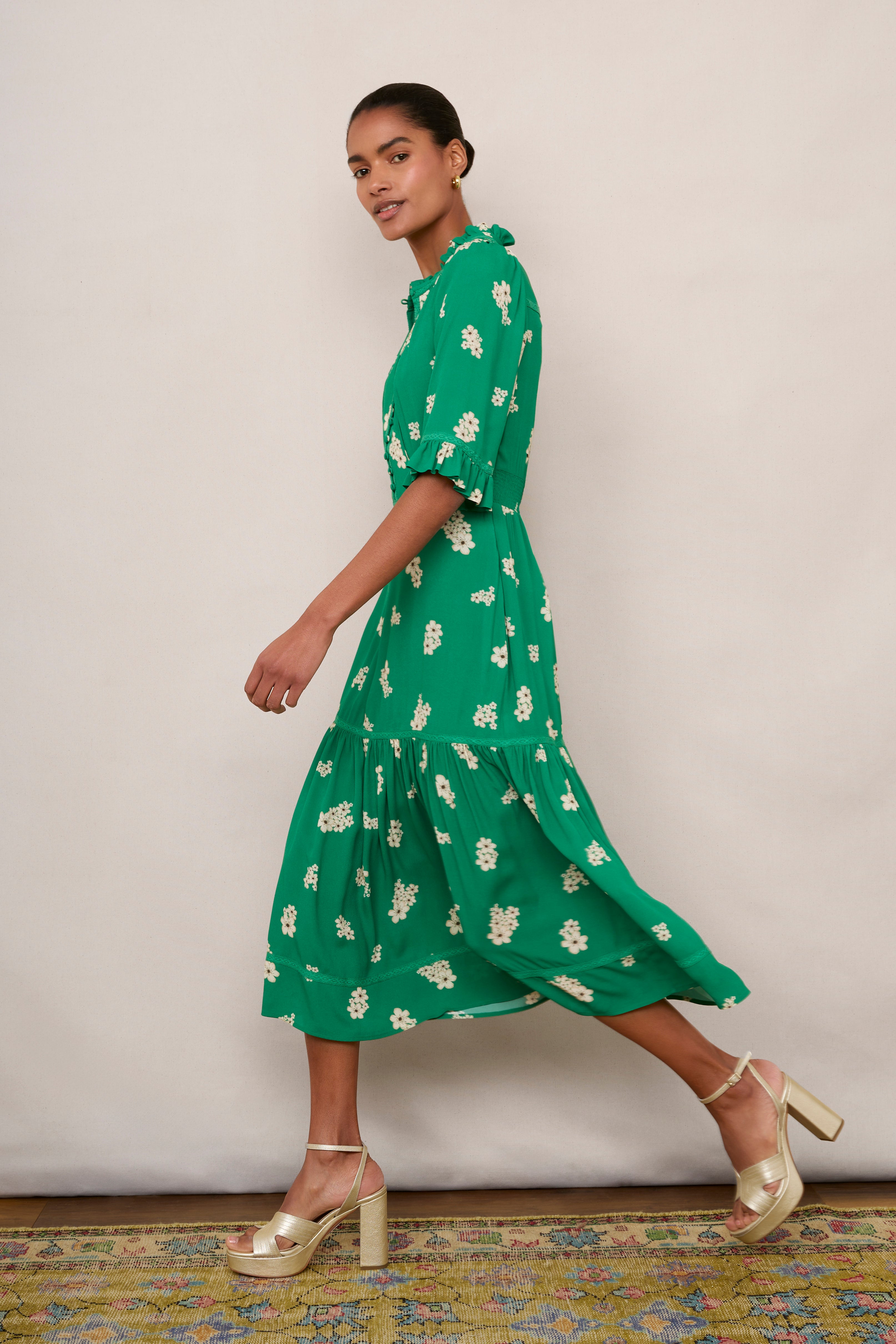 Jodi Floral Dress - Green