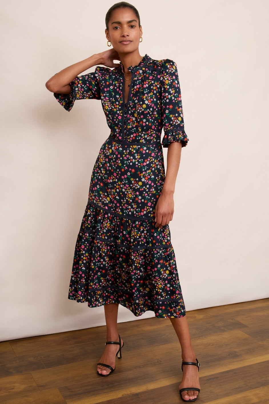 Jodi Floral Dress - Midnight