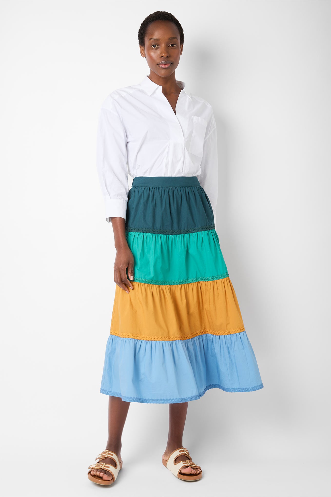 Josephine Colour Block Skirt - Multi