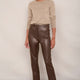 Josie Faux Leather Trouser - Cocoa