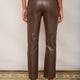 Josie Faux Leather Trouser - Cocoa