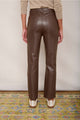 Josie Faux Leather Trouser - Cocoa