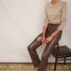 Josie Faux Leather Trouser - Cocoa