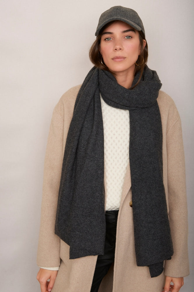 Mathilde Cashmere Scarf - Charcoal Marl