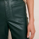 Jules Faux Leather Trousers - Bottle Green