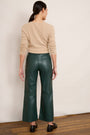 Jules Faux Leather Trousers - Bottle Green
