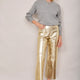 Jules Faux Leather Trousers - Gold