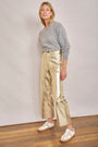 Jules Faux Leather Trousers - Gold