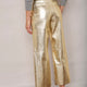 Jules Faux Leather Trousers - Gold