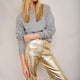 Jules Faux Leather Trousers - Gold