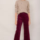 Jules Velvet Trouser - Raspberry