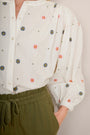 Julia Embroidered Blouse - Ivory/Multi