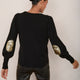 Julieta Patch Jumper - Black/Gold Sequin