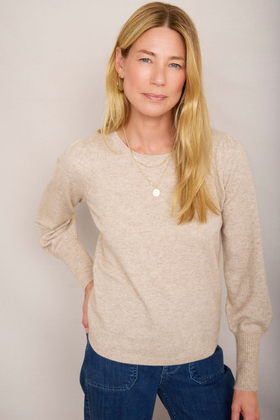 Julieta Patch Jumper - Taupe