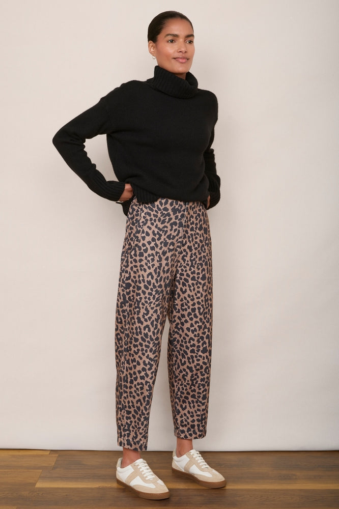 Junie Barrel Leg Jean - Leopard