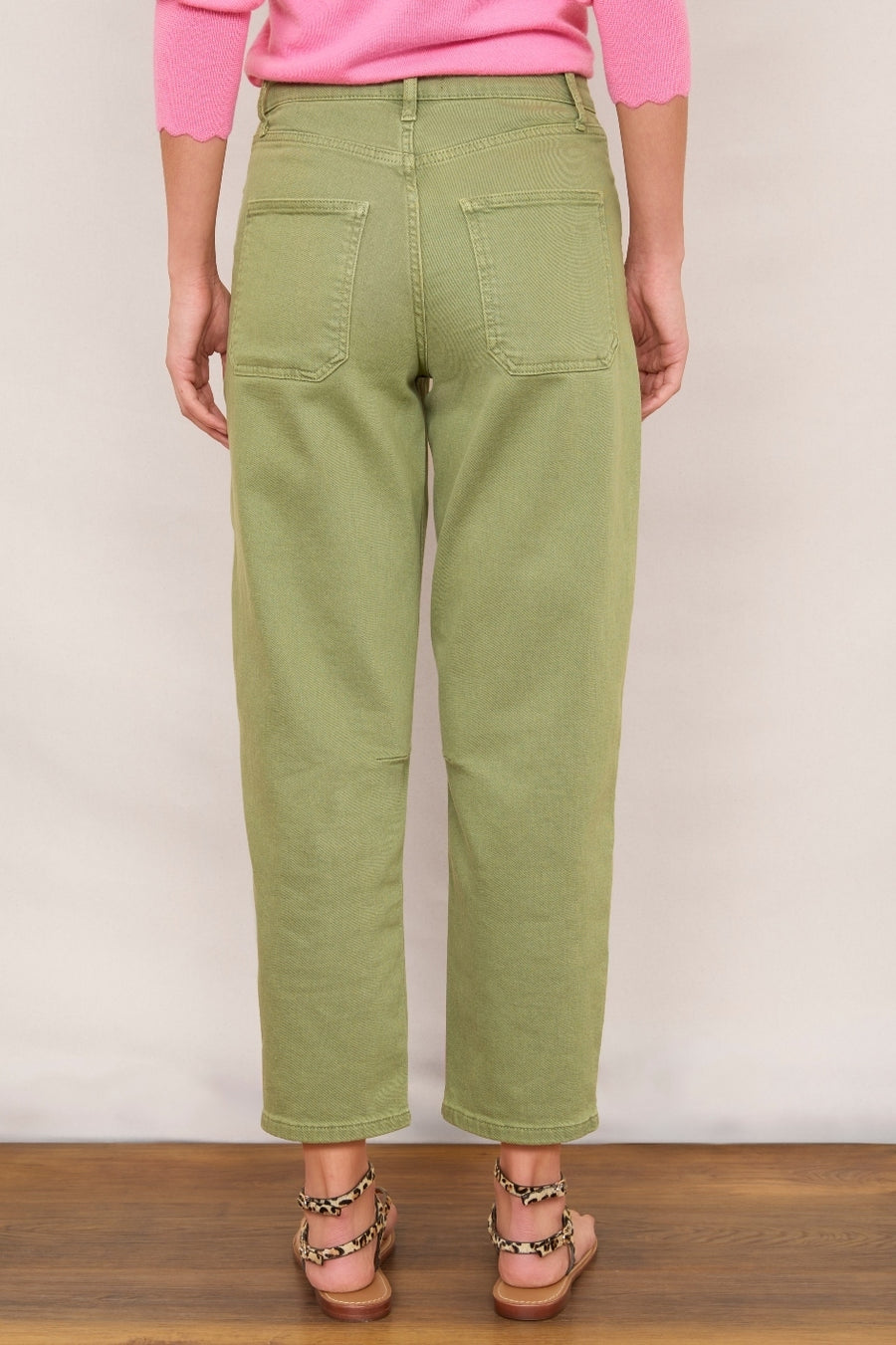 Kaya Cargo Barrel Jean - Olive Green