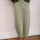 Kaya Cargo Barrel Jean - Olive Green