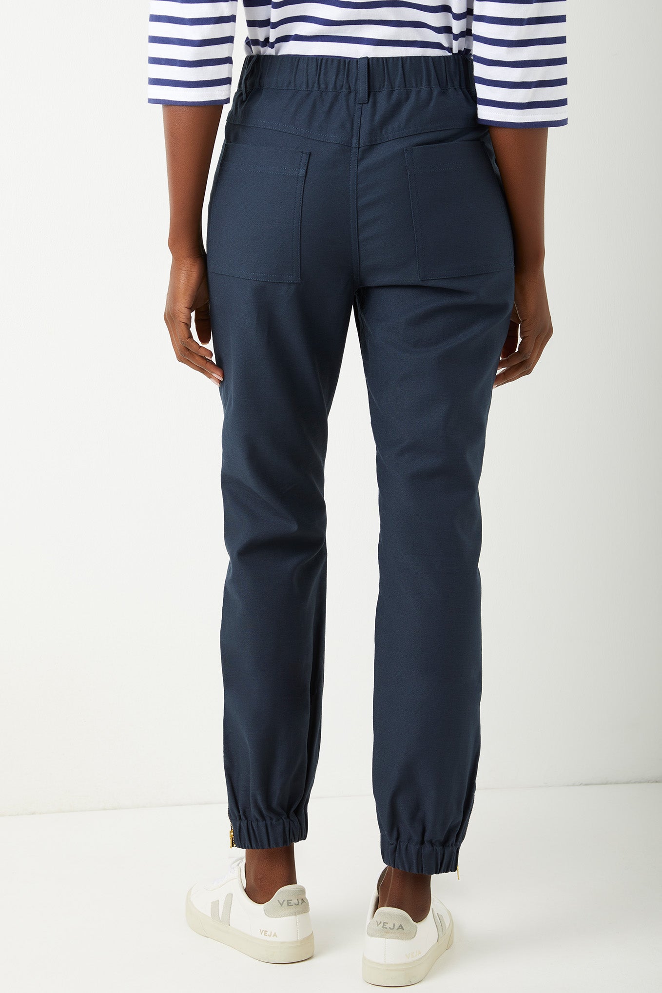 Lara Cotton Cargo Trouser - Midnight - Regular