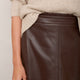 Lateisha Faux Leather Skirt - Cocoa