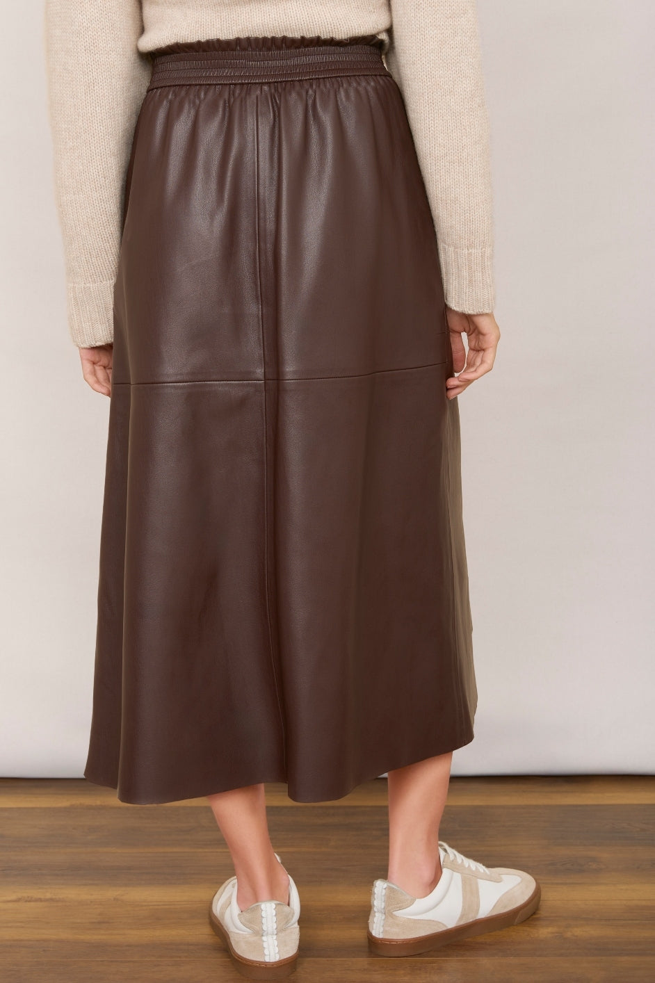 Lateisha Faux Leather Skirt - Cocoa