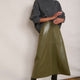 Lateisha Faux Leather Skirt - Olive Patent