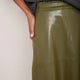 Lateisha Faux Leather Skirt - Olive Patent