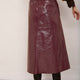 Lateisha Faux Leather Skirt - Plum Patent